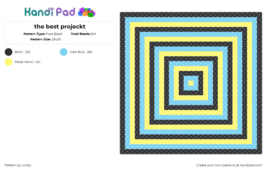the best projeckt - Fuse Bead Pattern by wroby on Kandi Pad - frank stella,colorful