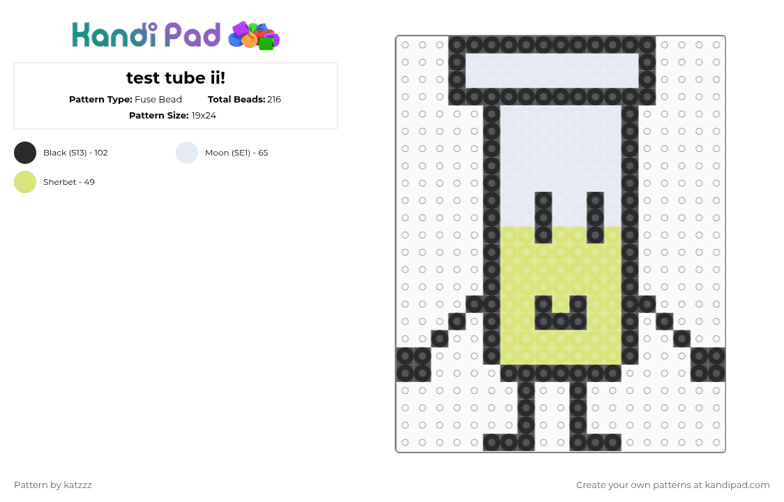 test tube ii! - Fuse Bead Pattern by katzzz on Kandi Pad - 