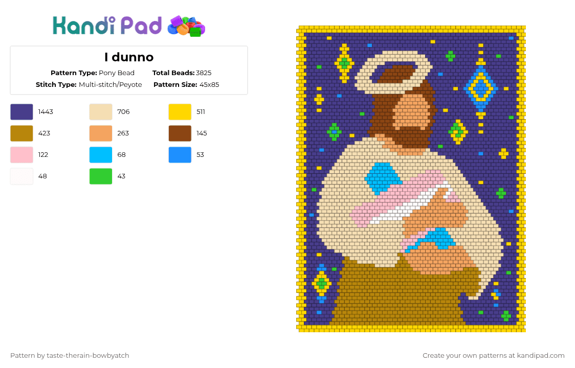 Jesus loves everyone - Pony Bead Pattern by taste-therain-bowbyatch on Kandi Pad - yellow,purple,beige,gold,pride,trans,transgender