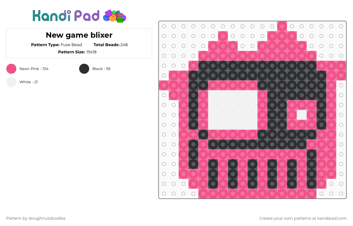 New game blixer - Fuse Bead Pattern by doughnutdoodles on Kandi Pad - pink,just shapes and beats,blixer,game