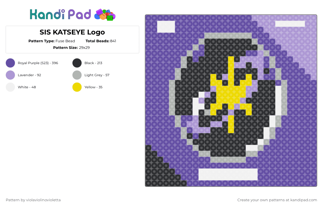 SIS KATSEYE Logo - Fuse Bead Pattern by violaviolinovioletta on Kandi Pad - purple,katseye,sis,album,music,songs