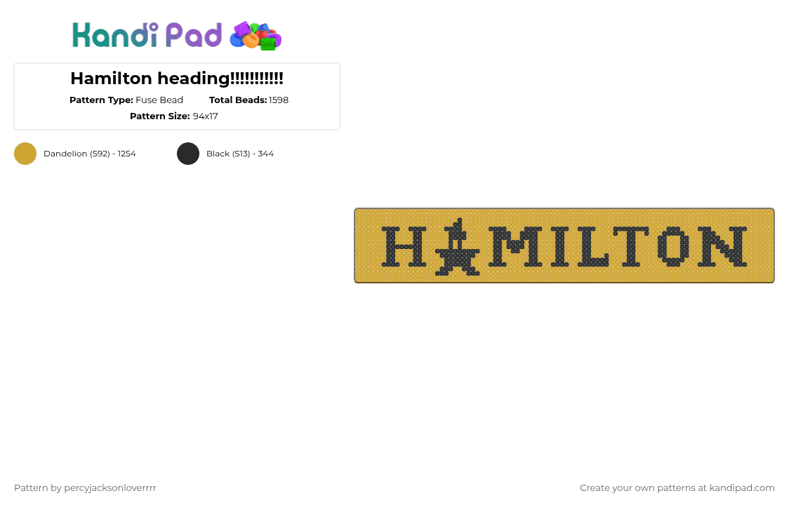 Hamilton heading!!!!!!!!!!! - Fuse Bead Pattern by animals_are_better_than_people on Kandi Pad - orange,cotdmusicals,theater,cool