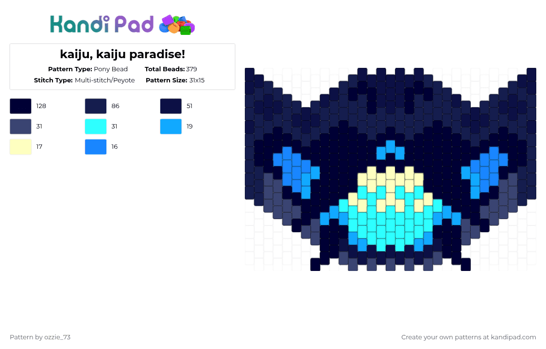 kaiju, kaiju paradise! - Pony Bead Pattern by ozzie_73 on Kandi Pad - purple,kaiju paradise,godzilla,roblox,kaiju,mask,furry,fursona
