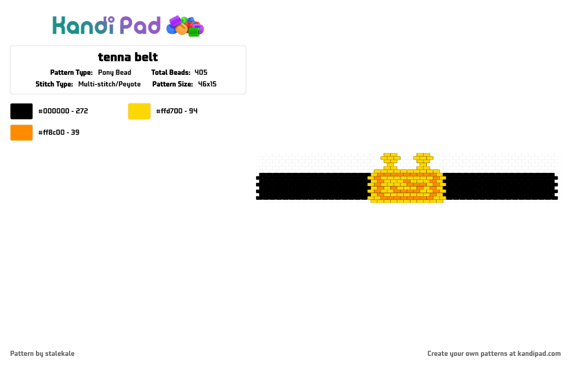 tenna belt - Pony Bead Pattern by stalekale on Kandi Pad - belt, black, deltarune, mr ant tenna, spamtenna, tenna, toby fox, yellow