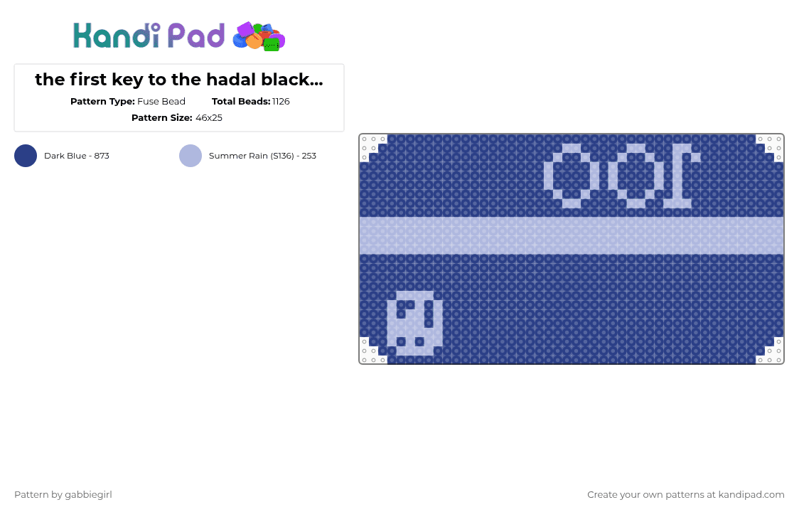 the first key to the hadal blacksite - Fuse Bead Pattern by gabbiegirl on Kandi Pad - blue,cotdkeys,pressure,key,kyecard