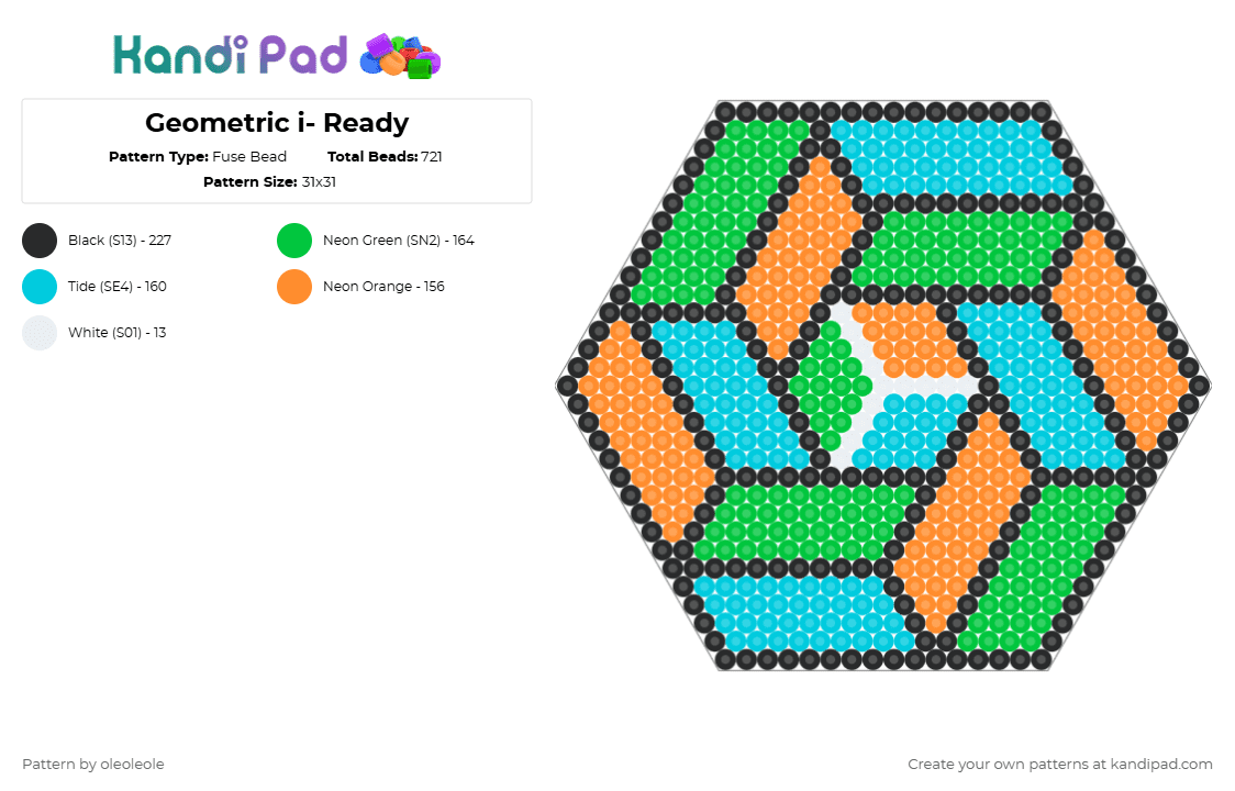 Geometric i- Ready - Fuse Bead Pattern by oleoleole on Kandi Pad - 