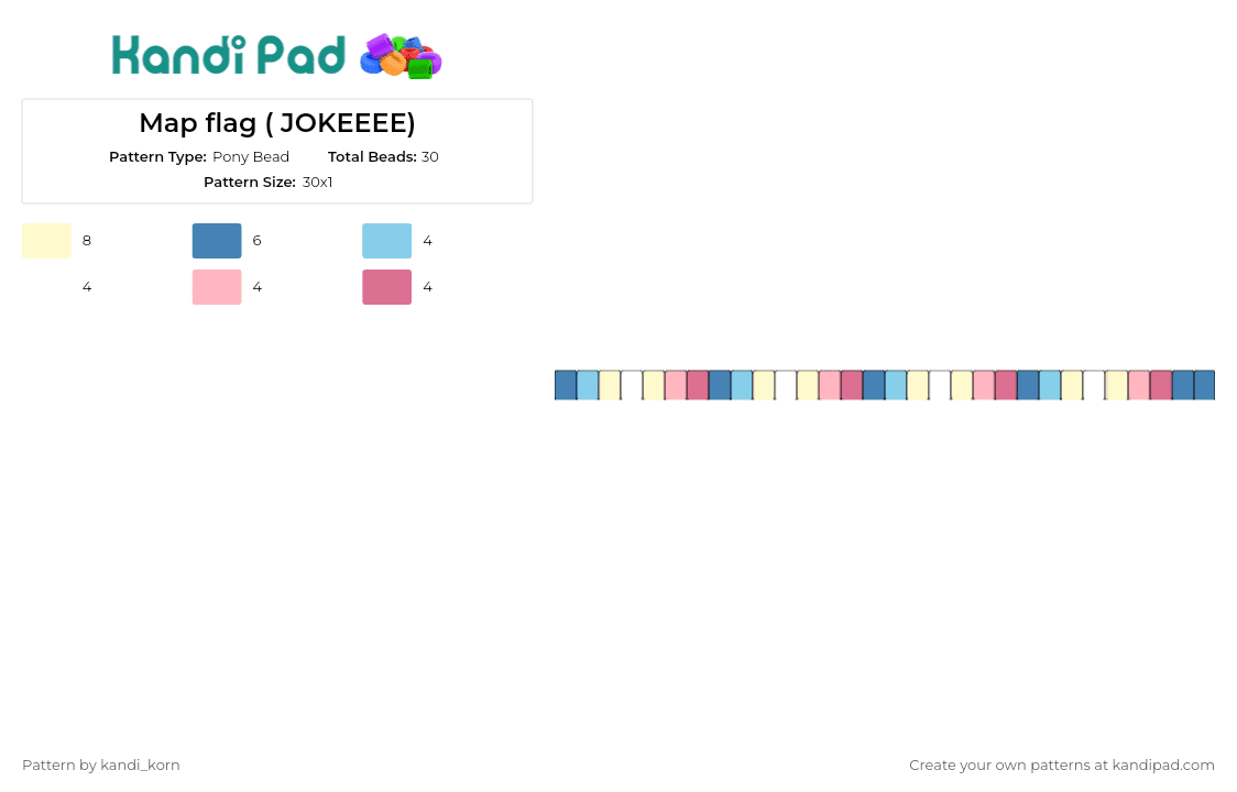 Map flag ( JOKEEEE) - Pony Bead Pattern by kandi_korn on Kandi Pad - map,pride,single,playful,geographical,creative,interpretation,enthusiasts