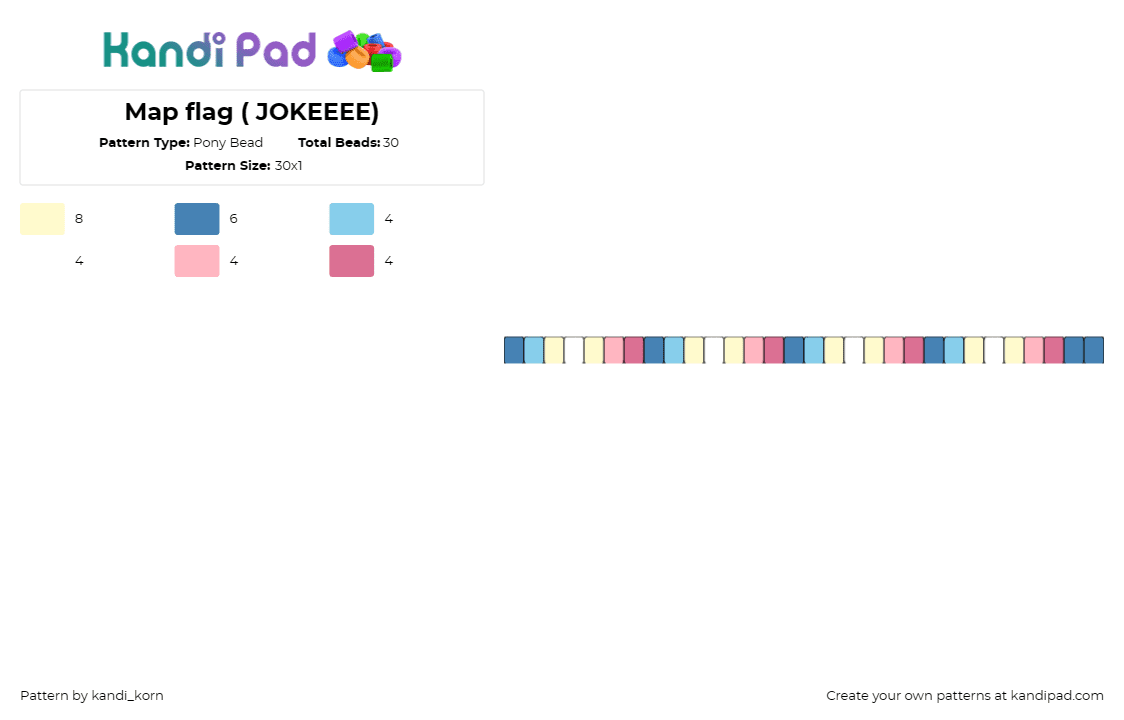 Map flag ( JOKEEEE) - Pony Bead Pattern by kandi_korn on Kandi Pad - map,pride,single,playful,geographical,interpretation