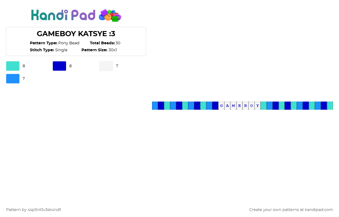 GAMEBOY KATSYE :3 - Pony Bead Pattern by 4sp3nl0v3sk4nd1 on Kandi Pad - light blue,purple,gameboy,katseye,lara,manon,sophia,yoonchae,megan,daniella