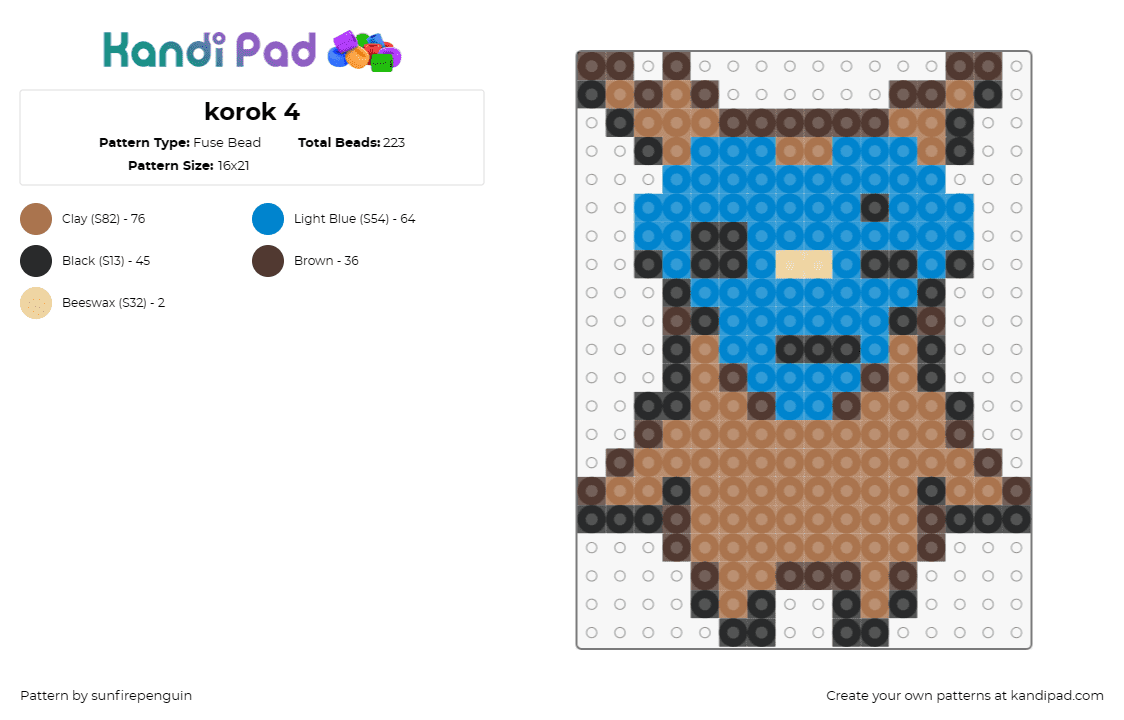 korok 4 - Fuse Bead Pattern by sunfirepenguin on Kandi Pad - korok,legend of zelda,video game,wooden,leaf,mask,enchanting,magical,spirit,adve