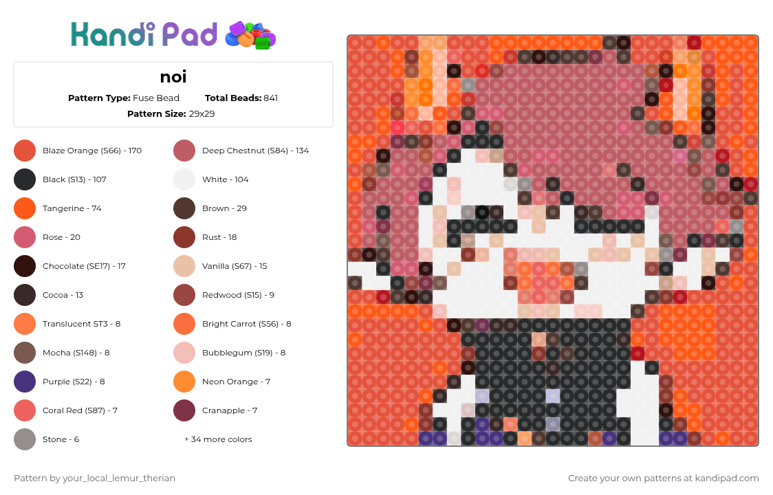 noi - Fuse Bead Pattern by your_local_lemur_therian on Kandi Pad - noi,aphmau