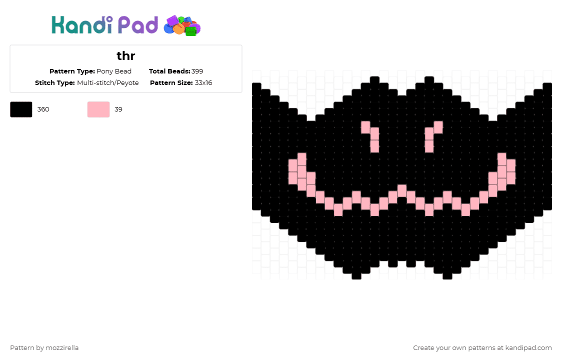 Thr Pony Bead Pattern - Kandi Pad | Kandi Patterns, Fuse Bead Patterns ...