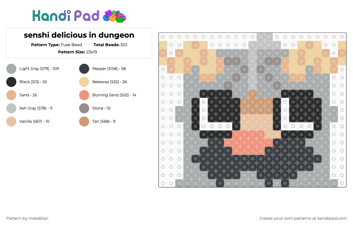 Dungeon Meshi Collection - Kandi Pad | Kandi Patterns, Fuse Bead ...