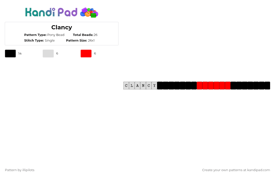 Clancy Pony Bead Pattern - Kandi Pad | Kandi Patterns, Fuse Bead ...