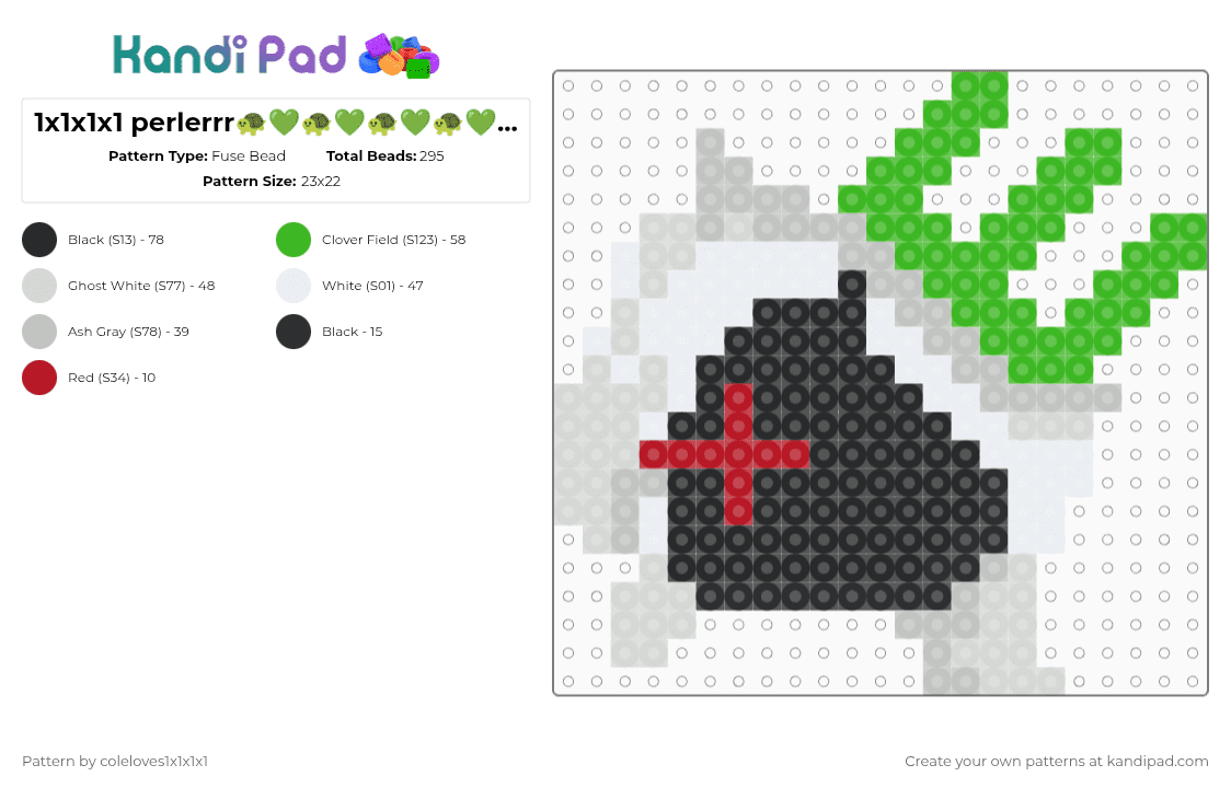 1x1x1x1 perlerrr🐢💚🐢💚🐢💚🐢💚🐢💚🐢💚🐢💚 - Fuse Bead Pattern by coleloves1x1x1x1 on Kandi Pad - beige,green,1x1x1x1,perler beads,forsaken,roblox,roblox myth