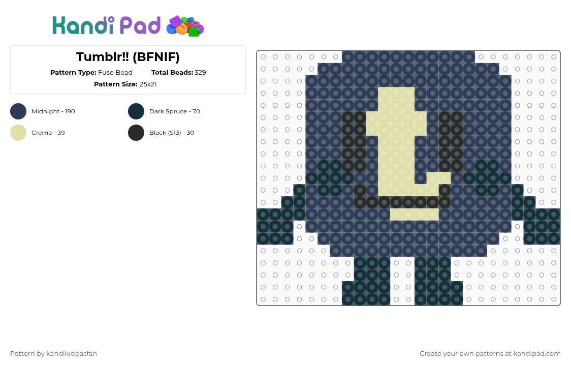 Tumblr!! (BFNIF) - Fuse Bead Pattern by kandikidpasfan on Kandi Pad - purple