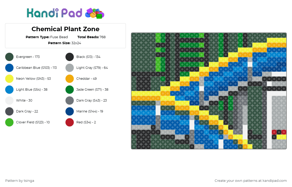Chemical Plant Zone - Fuse Bead Pattern by tsinga on Kandi Pad - gray,blue,sonic,sonic the hedgehog,sonic 2,video game