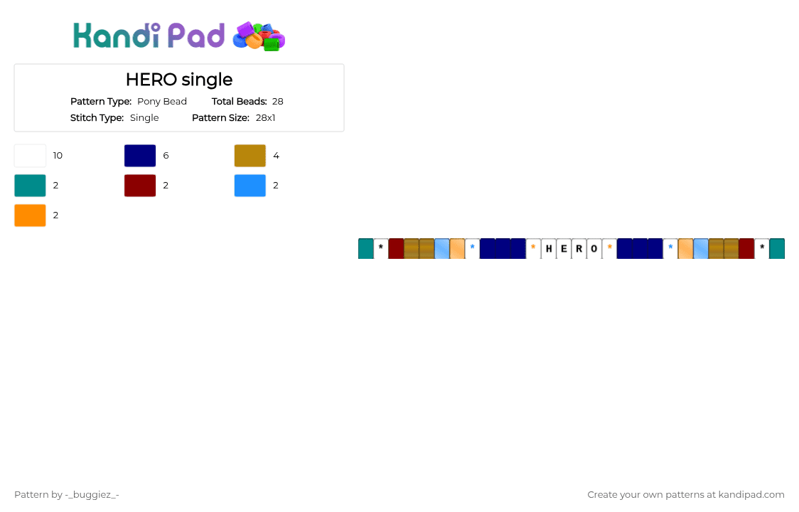 HERO single - Pony Bead Pattern by -_buggiez_- on Kandi Pad - gold,purple,hero,omori,hero omori,headspace,bakerybasket