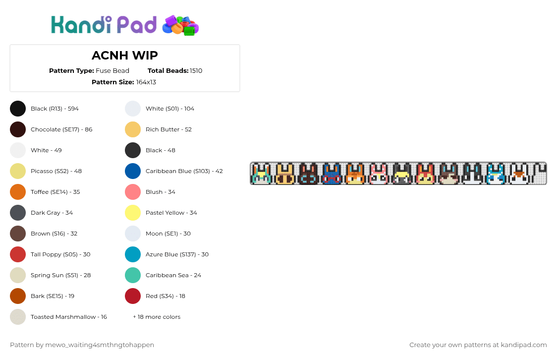 ACNH WIP - Fuse Bead Pattern by -_buggiez_- on Kandi Pad - black,yellow,brown,orange,light blue,beige,colorfu