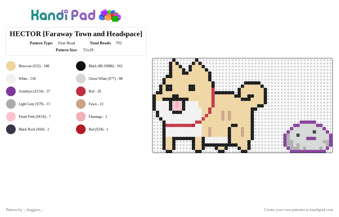 HECTOR [Faraway Town and Headspace] - Fuse Bead Pattern by -_buggiez_- on Kandi Pad - beige,hector,omori,hector omori,headspace,givemebackmykids