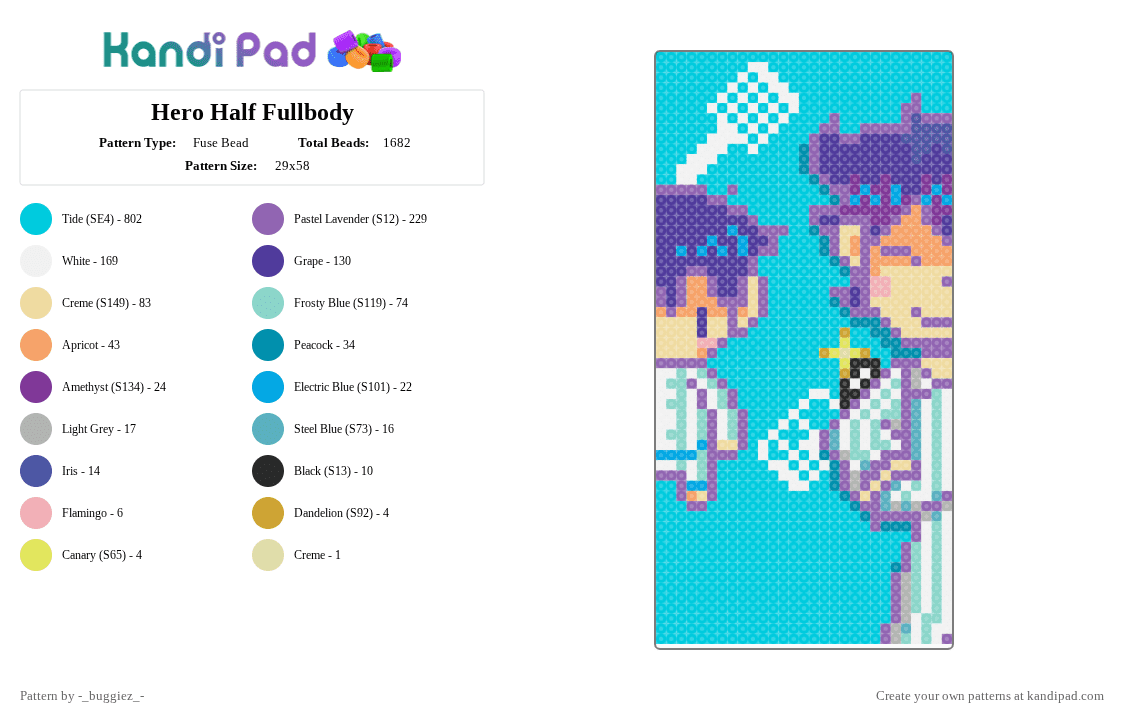 Hero Half Fullbody - Fuse Bead Pattern by -_buggiez_- on Kandi Pad - pink,light blue,cotddreams,hero,omori,hero omori,headspace,oyasumi,givemebackmykids