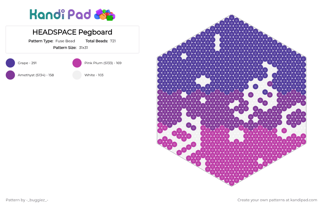 HEADSPACE Pegboard - Fuse Bead Pattern by -_buggiez_- on Kandi Pad - cotdgalaxyprint,omori,headspace,shutin,hikikomori