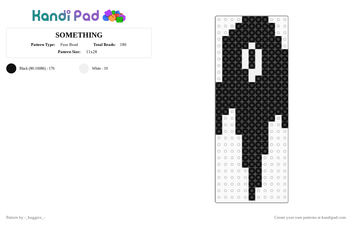 SOMETHING - Fuse Bead Pattern by -_buggiez_- on Kandi Pad - black,something,omori,something omori,givemebackmykids