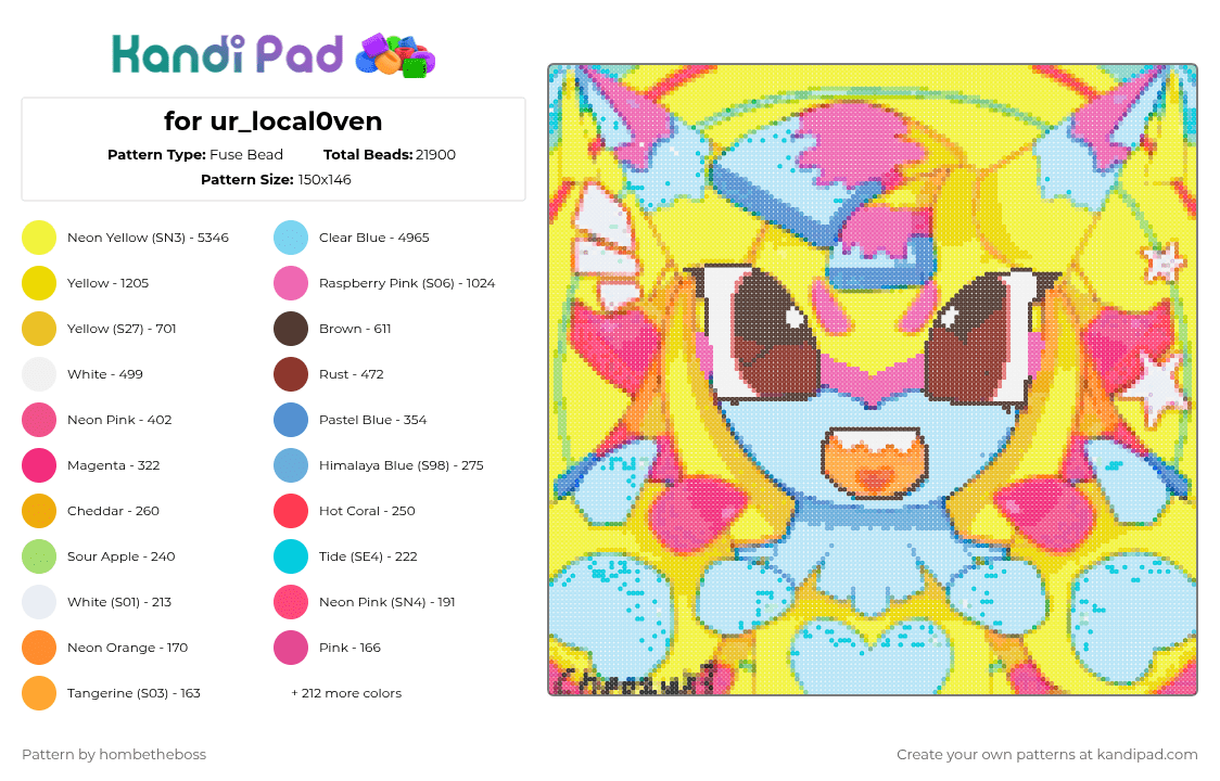 for ur_local0ven - Fuse Bead Pattern by deleted_user_956825 on Kandi Pad - 