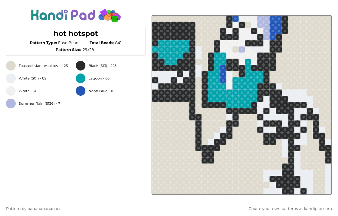 pot hotspot - Fuse Bead Pattern by banananananan on Kandi Pad - beige