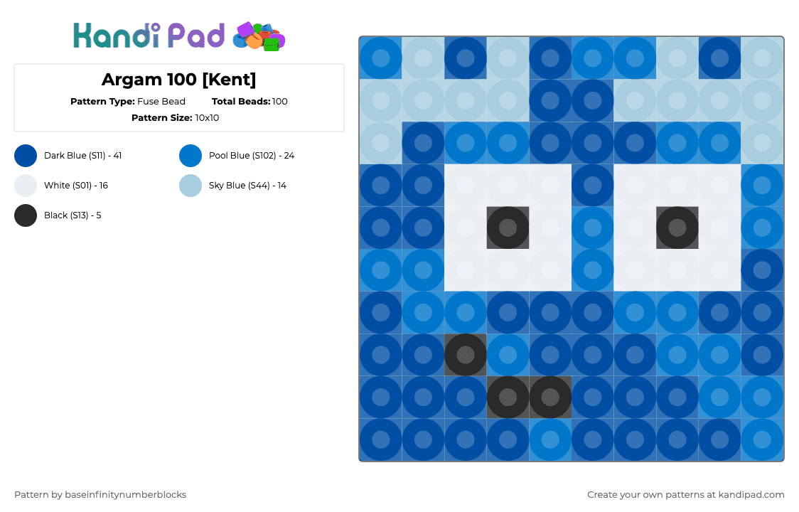 Argam 100 [Kent] Fuse Bead Pattern - Kandi Pad | Kandi Patterns, Fuse ...