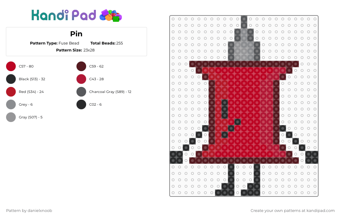 Pin - Fuse Bead Pattern by danielxnoob on Kandi Pad - red,bfdi pin,pin bfdi,bfdi,bfdi fanart,pin