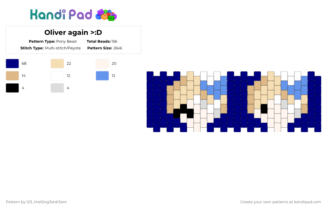 Oliver again >:D - Pony Bead Pattern by 123_thel0ng3stdr3am on Kandi Pad - purple