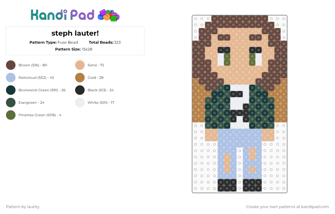 Steph lauter! Fuse Bead Pattern - Kandi Pad | Kandi Patterns, Fuse Bead ...