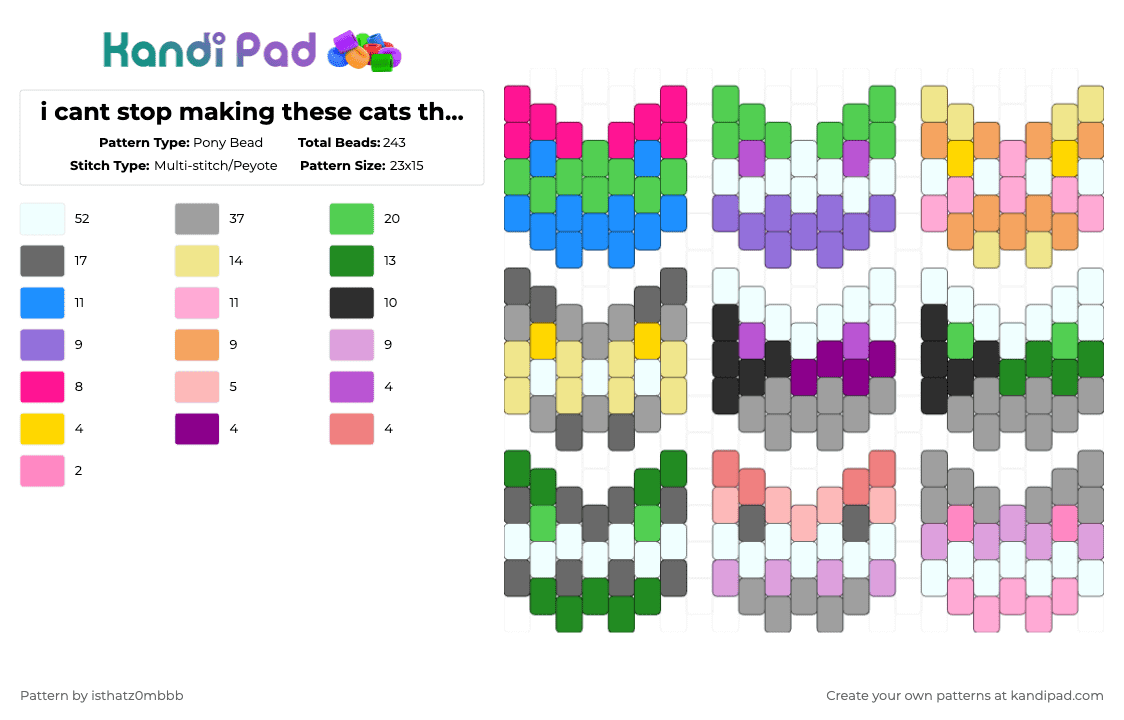 i cant stop making these cats there are too many flags i want to make iogdohhgdsisu pride cats - Pony Bead Pattern by isthatz0mbbb on Kandi Pad - pink,green,yellow,gray,pride,cats,kitty,charm,rainbow,lgbtqia