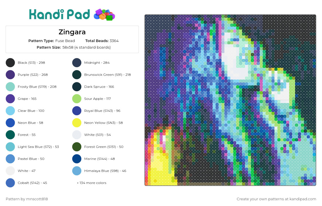 Zingara - Fuse Bead Pattern by mnscott818 on Kandi Pad - zingara,music,edm,dj,dynamic,colorful,silhouette,culture,enthusiasts,festival