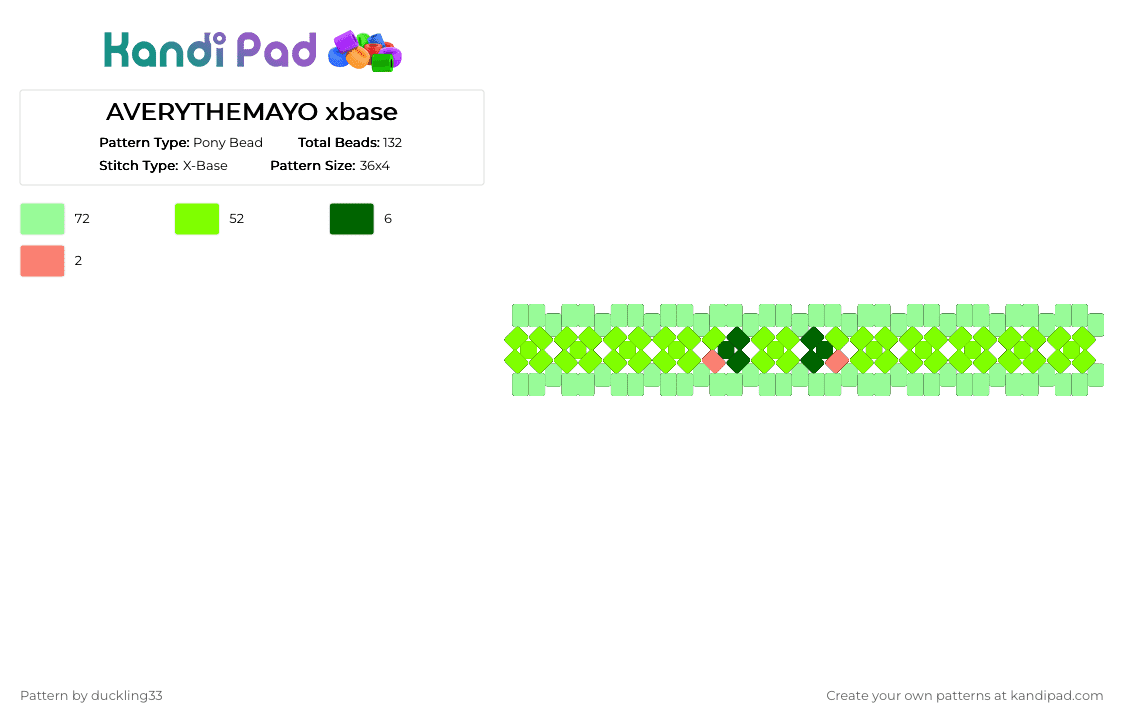 AVERYTHEMAYO xbase - Pony Bead Pattern by duckling33 on Kandi Pad - teal,green,sfawtde,dawtde,averythemayo,wifies,minecraft,arg