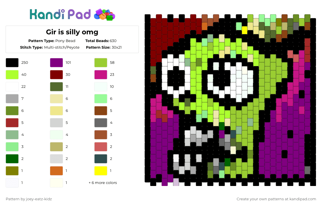Omg Pattern Gir is silly omg Pony Bead Pattern - Kandi Pad | Kandi Patterns, Fuse ...