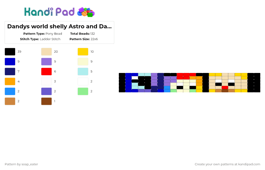 Dandys world shelly Astro and Dandy! - Pony Bead Pattern by soap_eater on Kandi Pad - 
