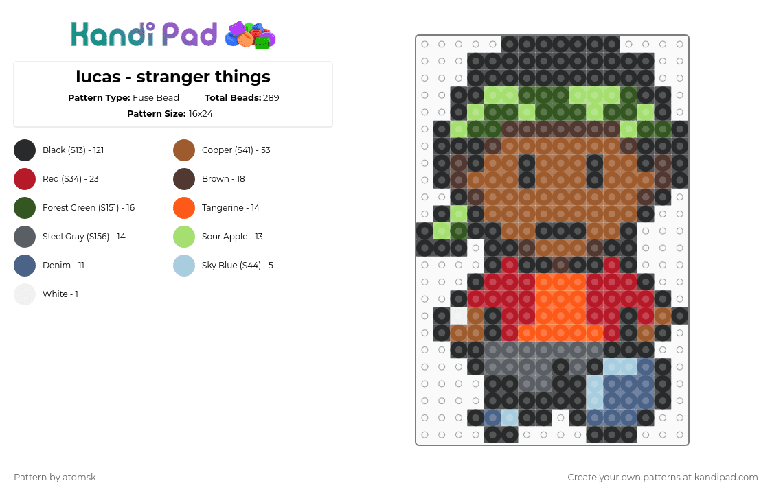 Strangerfit Pattern Stranger Things Fuse Bead Patterns - Gallery - Kandi Pad | Kandi ...