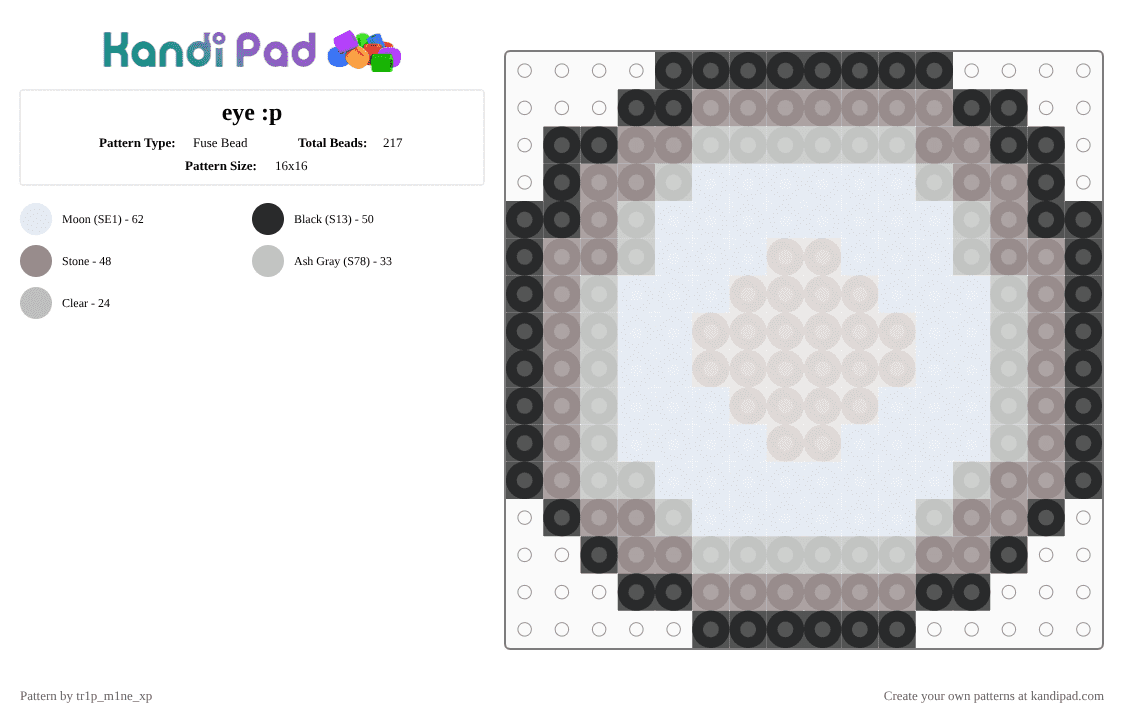 eye :p - Fuse Bead Pattern by tr1p_m1ne_xp on Kandi Pad - beige,gray,phighting,idk,trueeye
