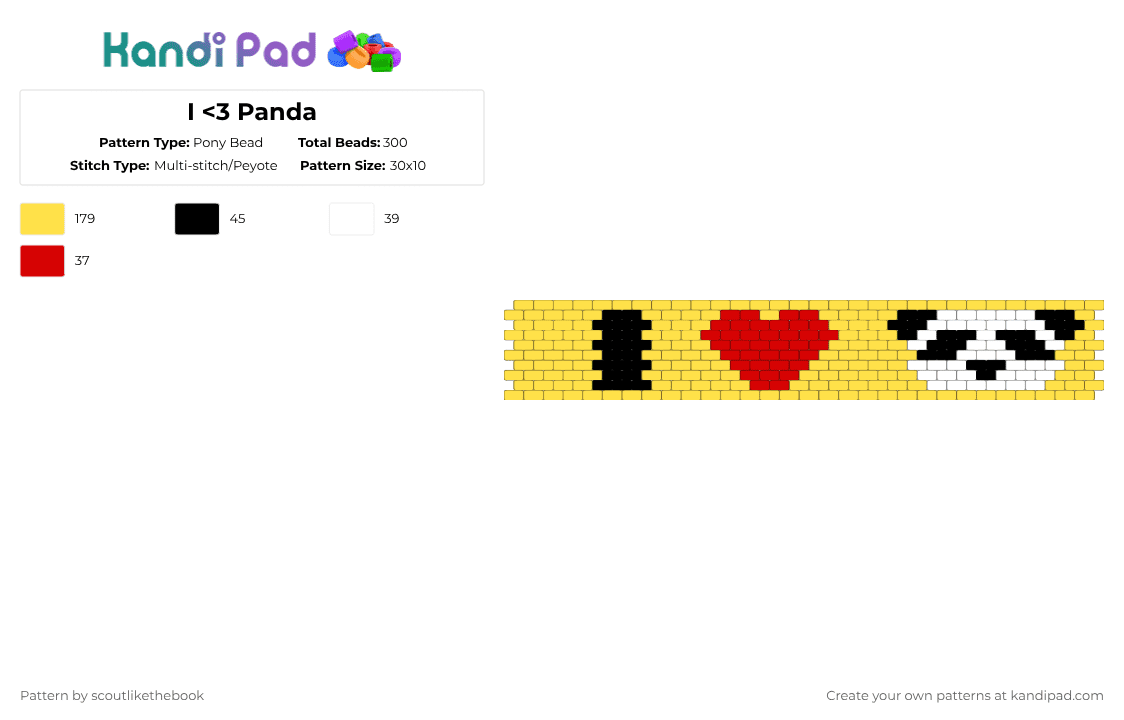 I - Pony Bead Pattern by scoutlikethebook on Kandi Pad - yellow,anime,jjk,jujustu kaisen,animal,heart