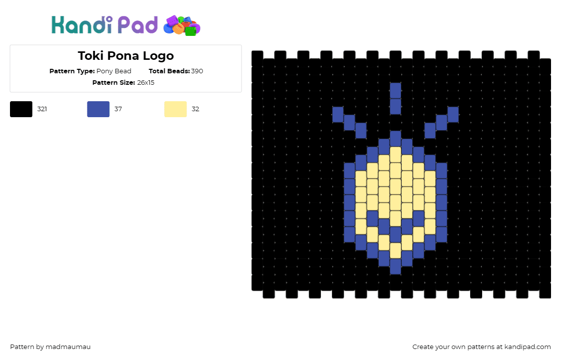 Toki Pona Logo - Pony Bead Pattern by madmaumau on Kandi Pad - toki pona,language symbols