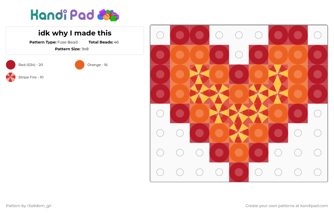 Idk why I made this Fuse Bead Pattern - Kandi Pad | Kandi Patterns ...