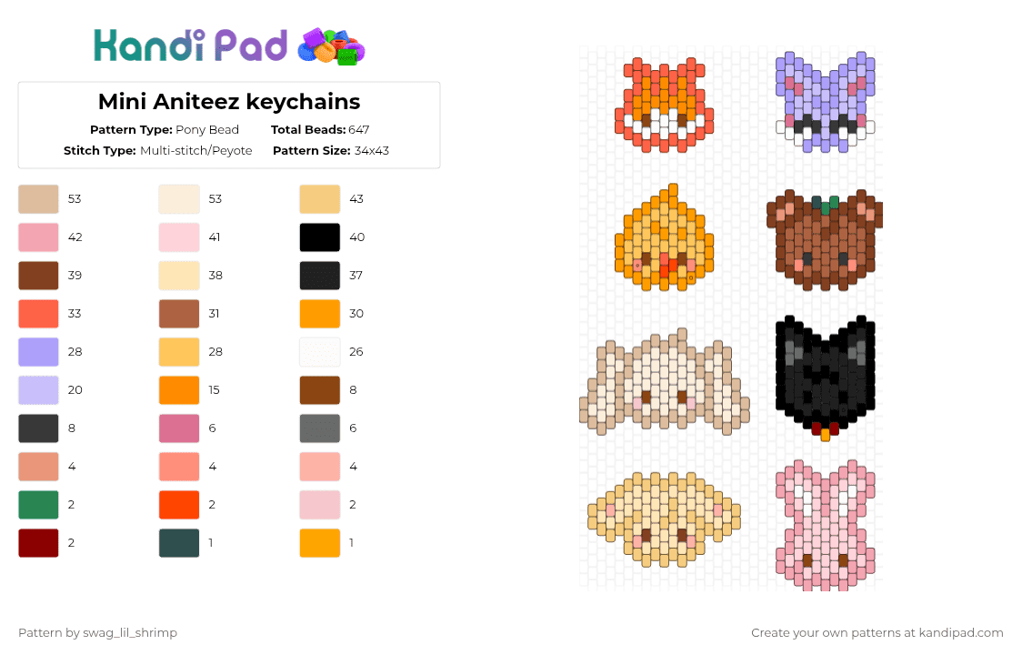 ateez-collection-kandi-pad-kandi-patterns-fuse-bead-patterns-pony