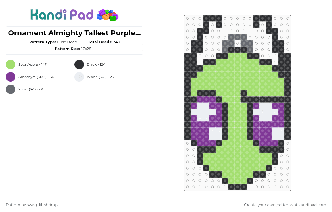 Ornament Almighty Tallest Purple (Expression 1) - Kandi Pad