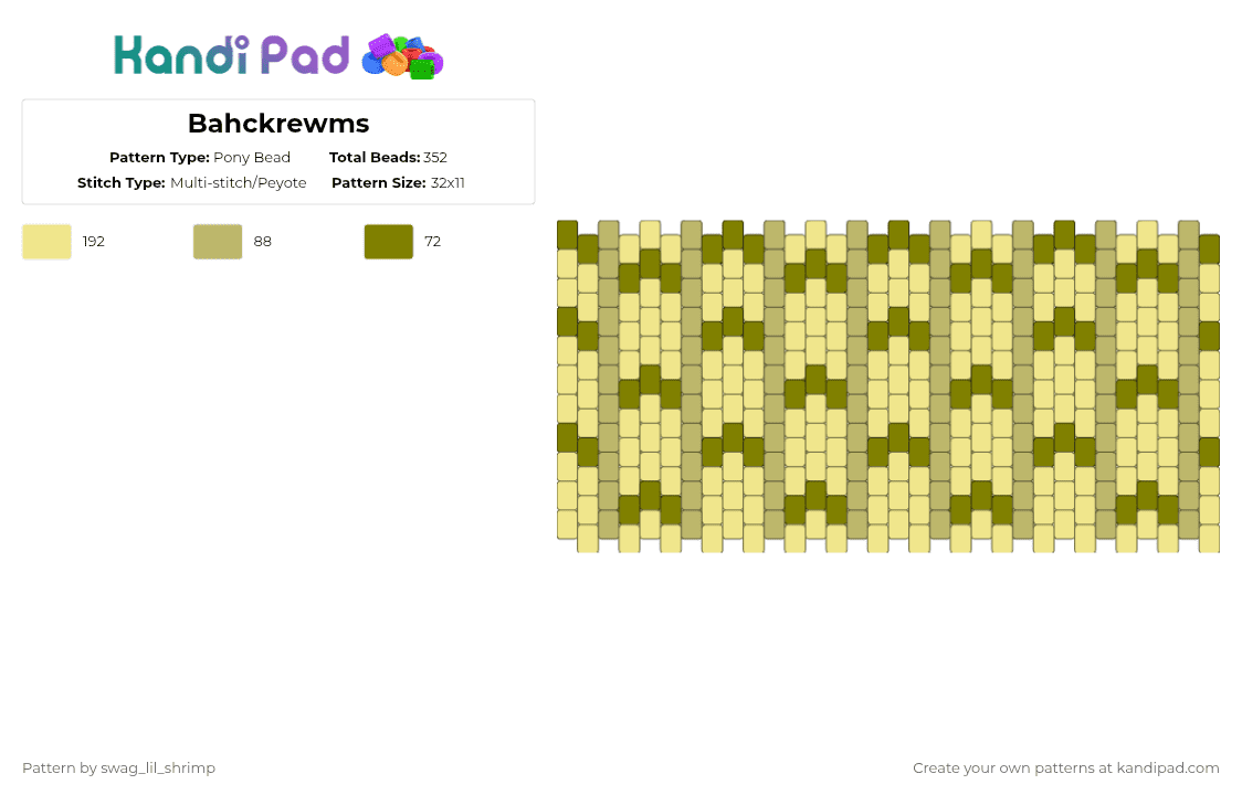 Backrooms - Pony Bead Pattern by swag_lil_shrimp on Kandi Pad - yellow