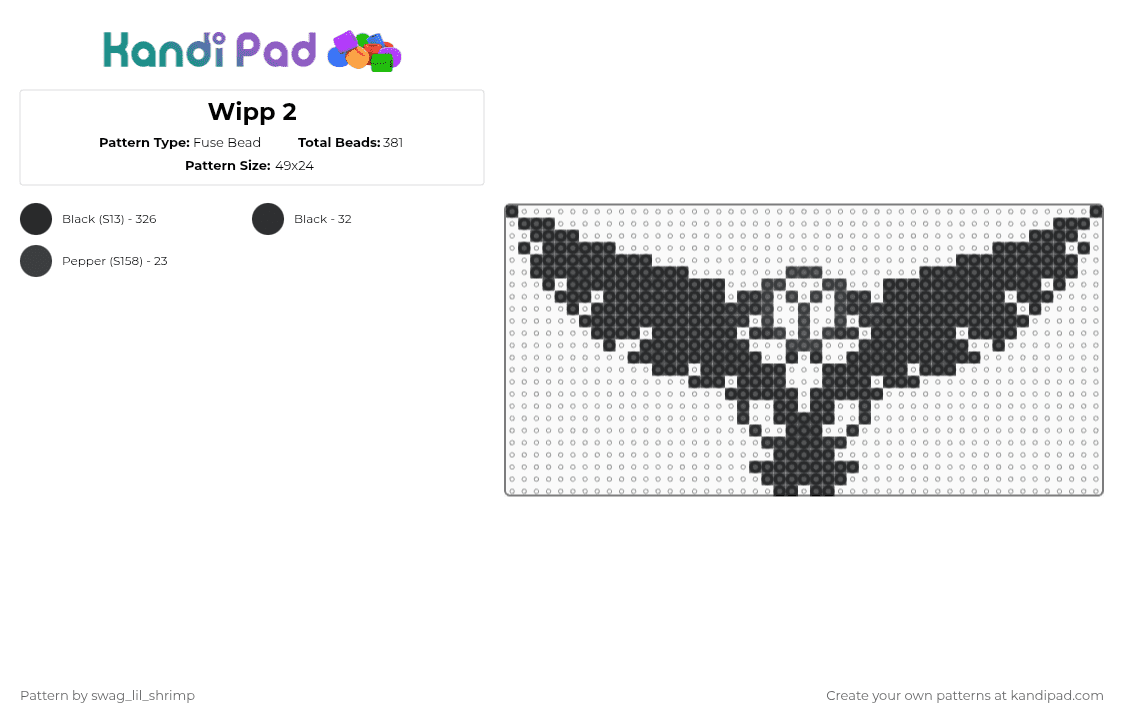 M.e.g logo (V2, Large) - Fuse Bead Pattern by swag_lil_shrimp on Kandi Pad - black,backrooms,meg,major explorer group