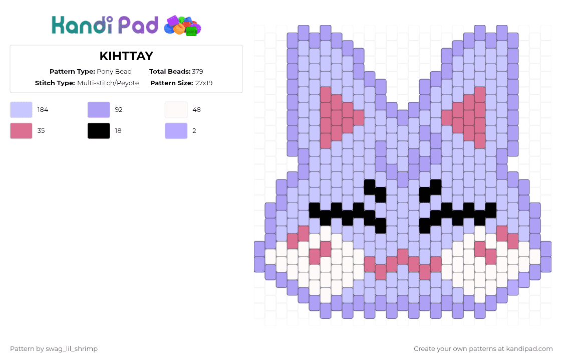 KIHTTAY - Pony Bead Pattern by swag_lil_shrimp on Kandi Pad - pink,ateez,aniteez