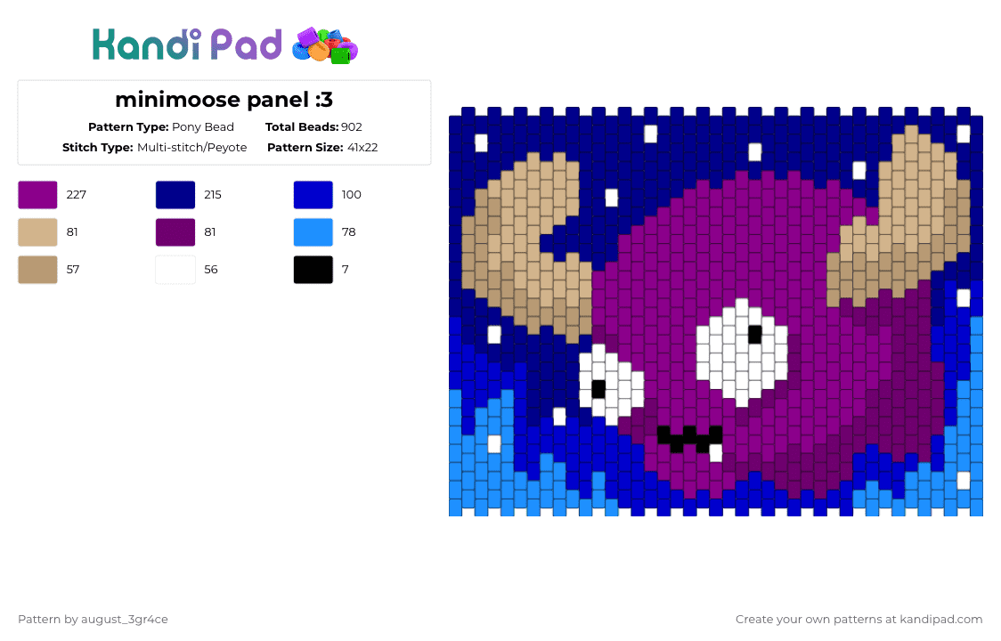minimoose panel thing.. :P (invader zim) - Pony Bead Pattern by august_3gr4ce on Kandi Pad - purple,pink,minimoose,invader zim,iz,thecontestofdoom