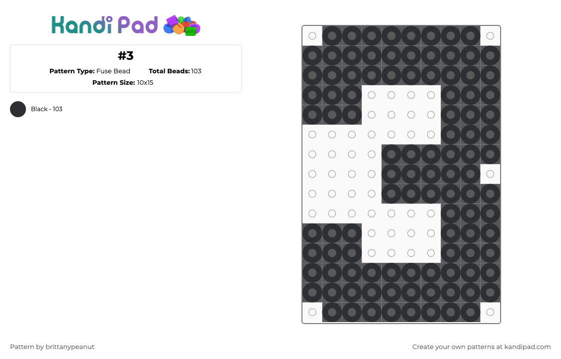 #3 Fuse Bead Pattern - Kandi Pad | Kandi Patterns, Fuse Bead Patterns ...